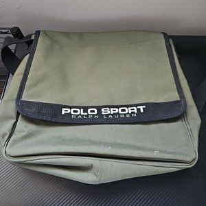 Polo Sport Ralph Lauren Olive Green adjustable Shoulder Bag Magnetic Pocket